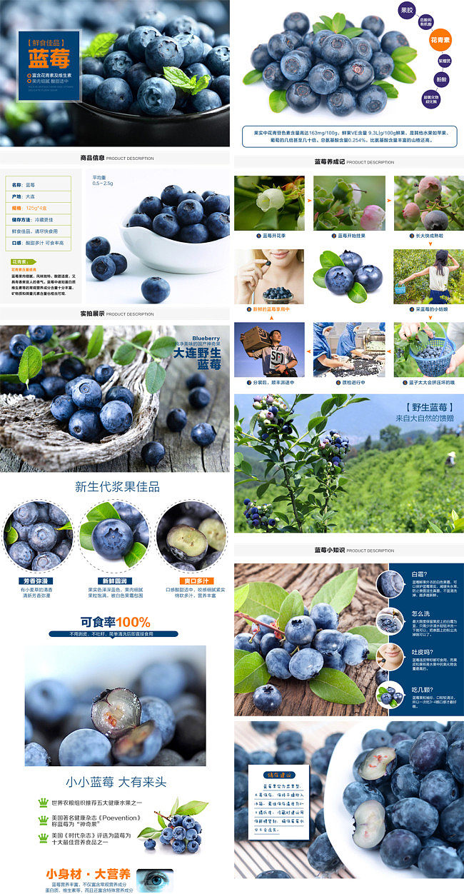 十八套精品原创农业农副产品宝贝详情页设计解读